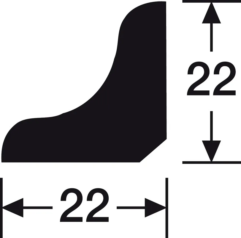 22x22mm Hohlkehlleiste White Pine     SP