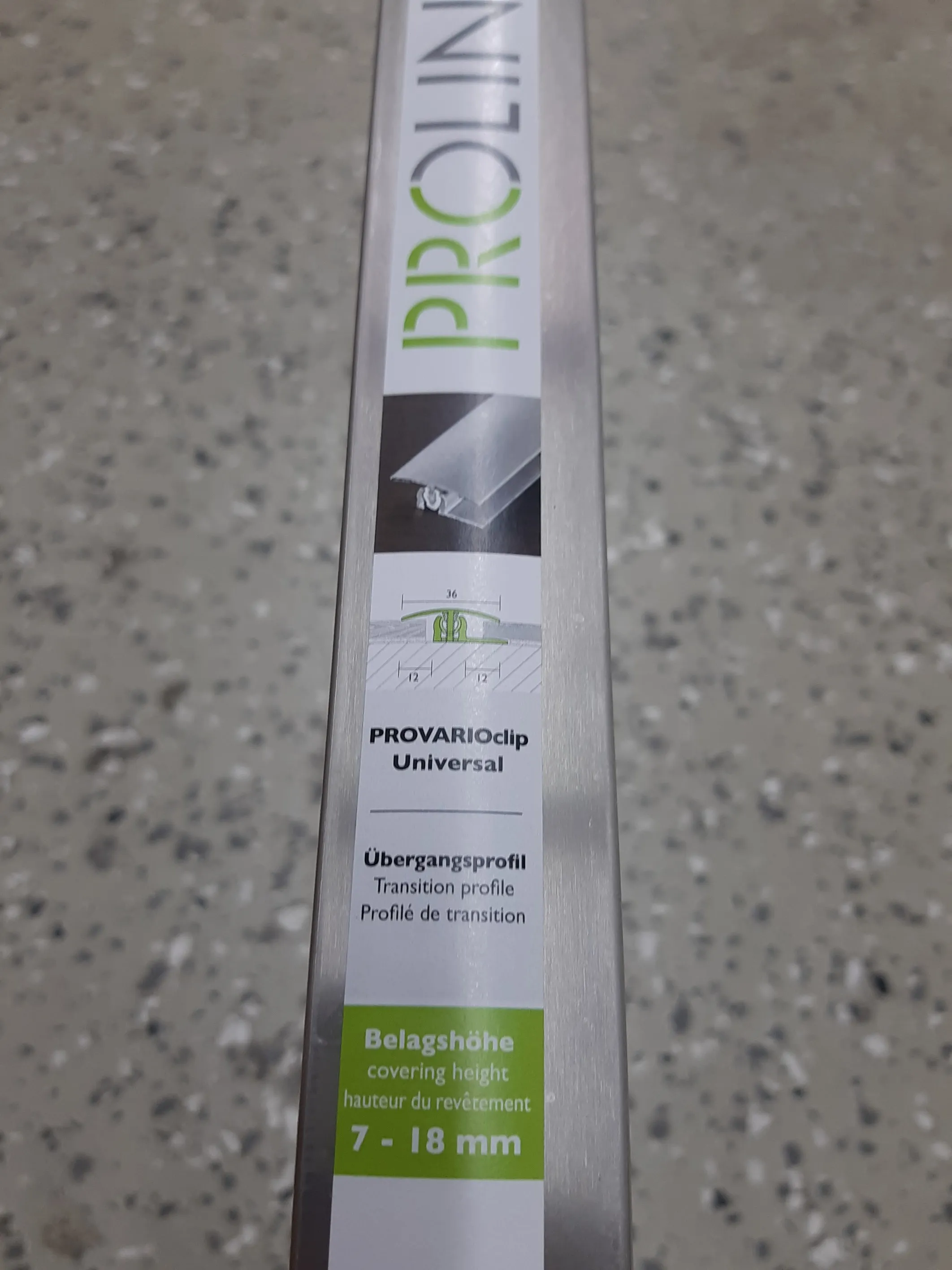 Provario &Uuml;bergangsprofil Edelstahl V2A