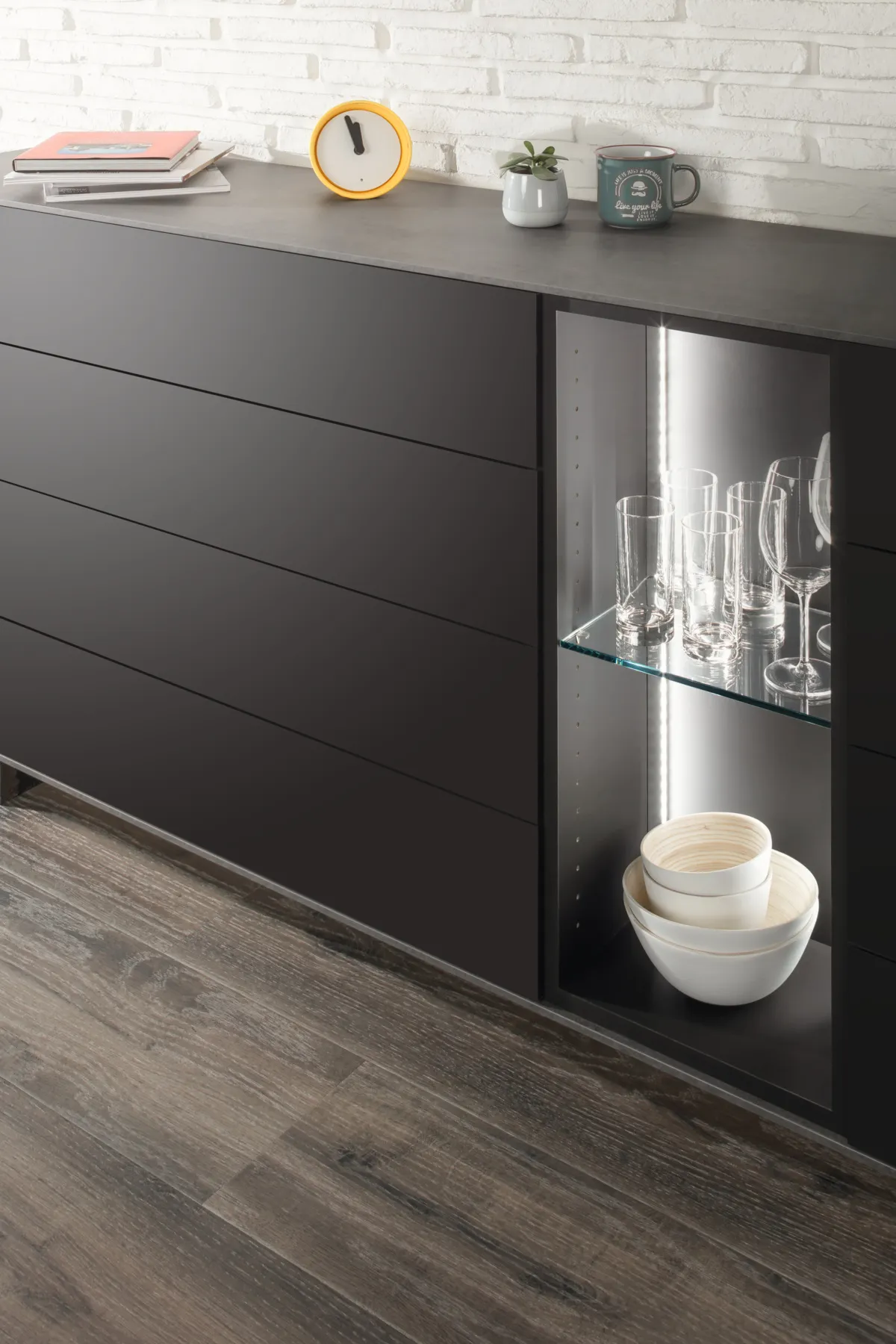 19mm Dekor-MDF-Verbundpl. Black