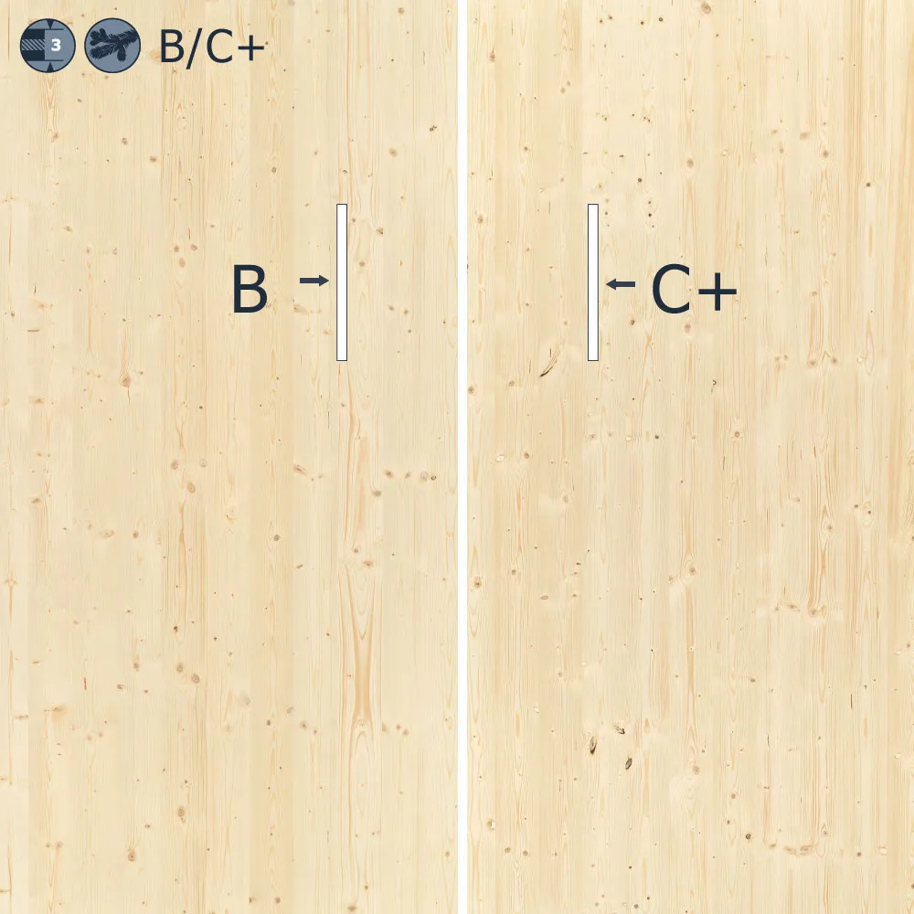 24mm 3-S-Platte Fichte Universal Plus