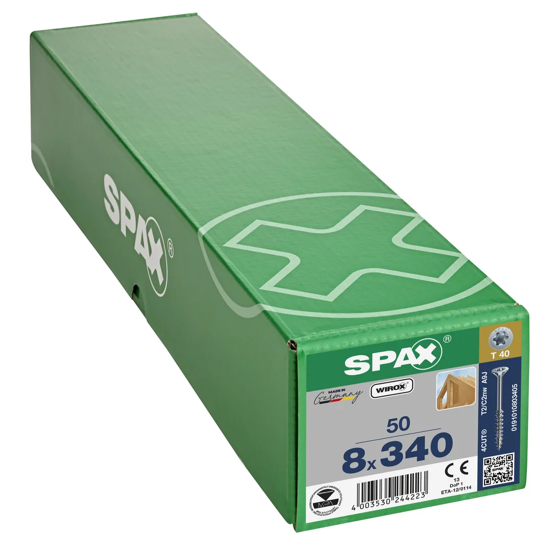 8x340mm Spax-Wirox-Senkkopf TG    50 St.