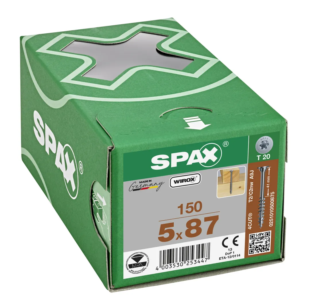 5x87mm Spax-Wirox-Tellerkopf TG 150St.SP