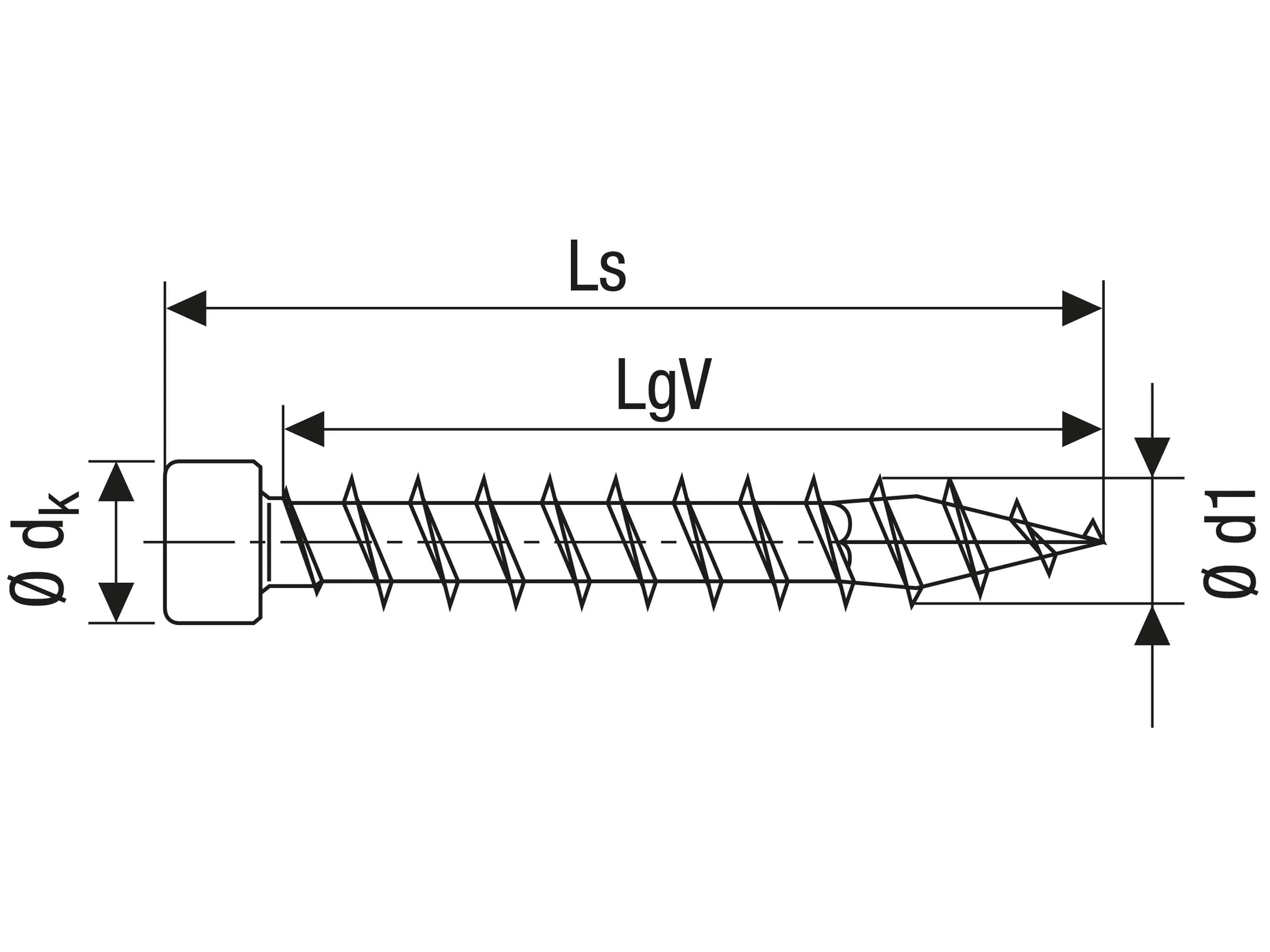 8x220mm Spax-Wirox-Zylinderkopf VG 50St.