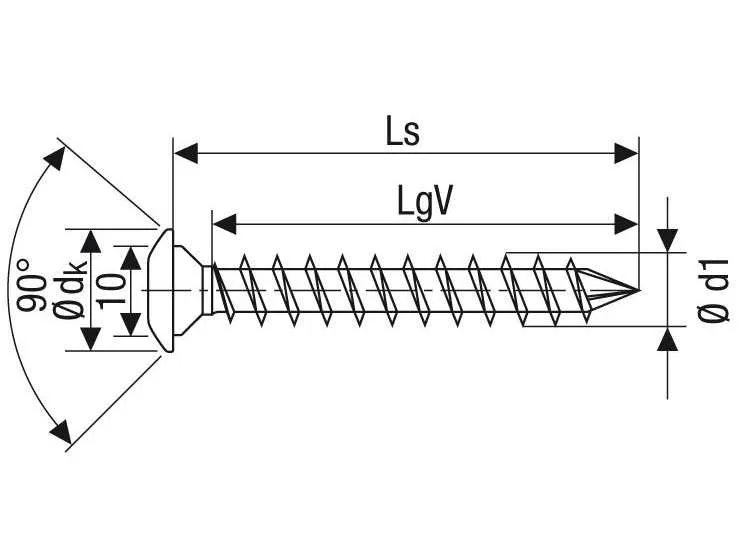 8x50mm Spax-Pfostenschraube V2A 50 St.