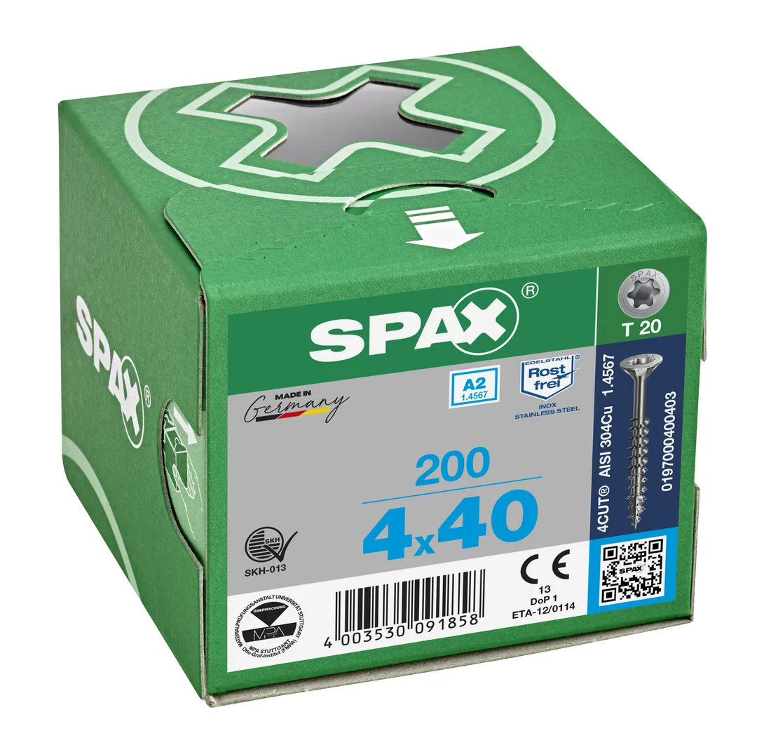 4x40mm Spax A2 Multi-Senkkopf TG 200St