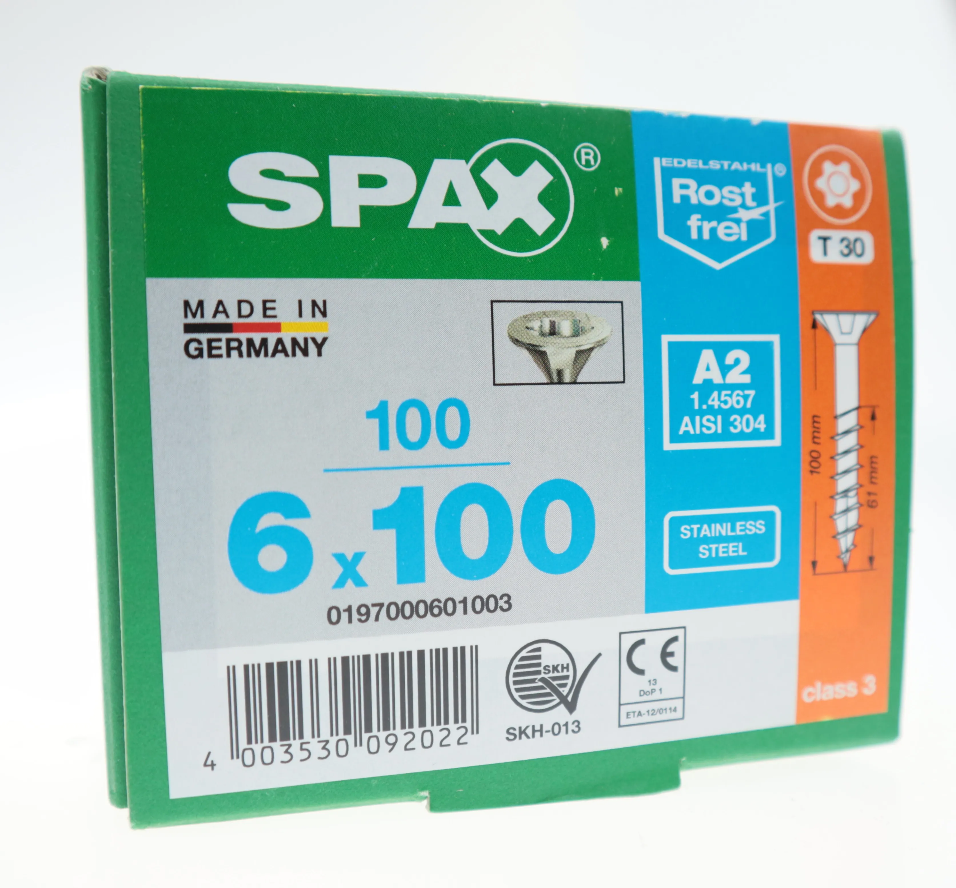 6x100mm Spax A2 Multi-Senkkopf TG  100St