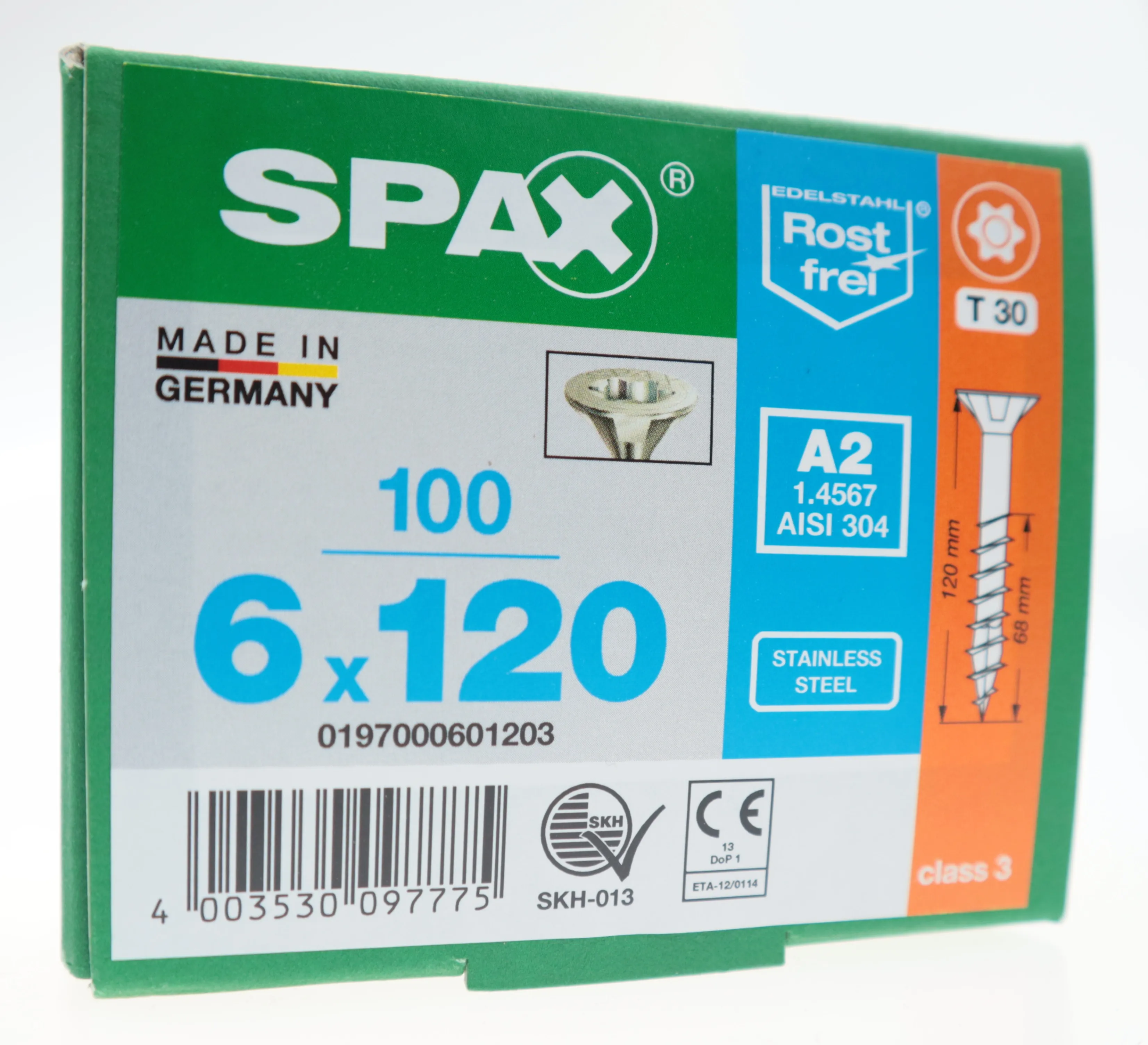 6x120mm Spax A2 Multi-Senkkopf TG  100St