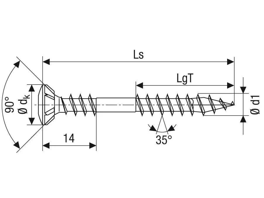 4,5x60mm Spax Fassadenschr. A2   100 St.