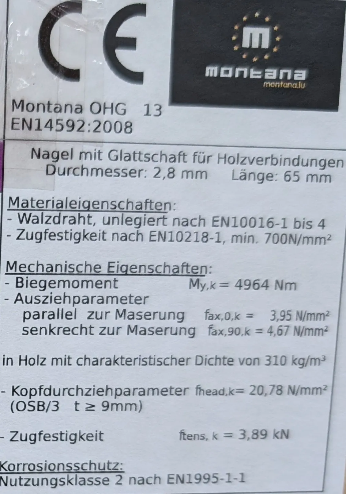 2,8x65mm Streifennagel 20&deg;      3000 St.
