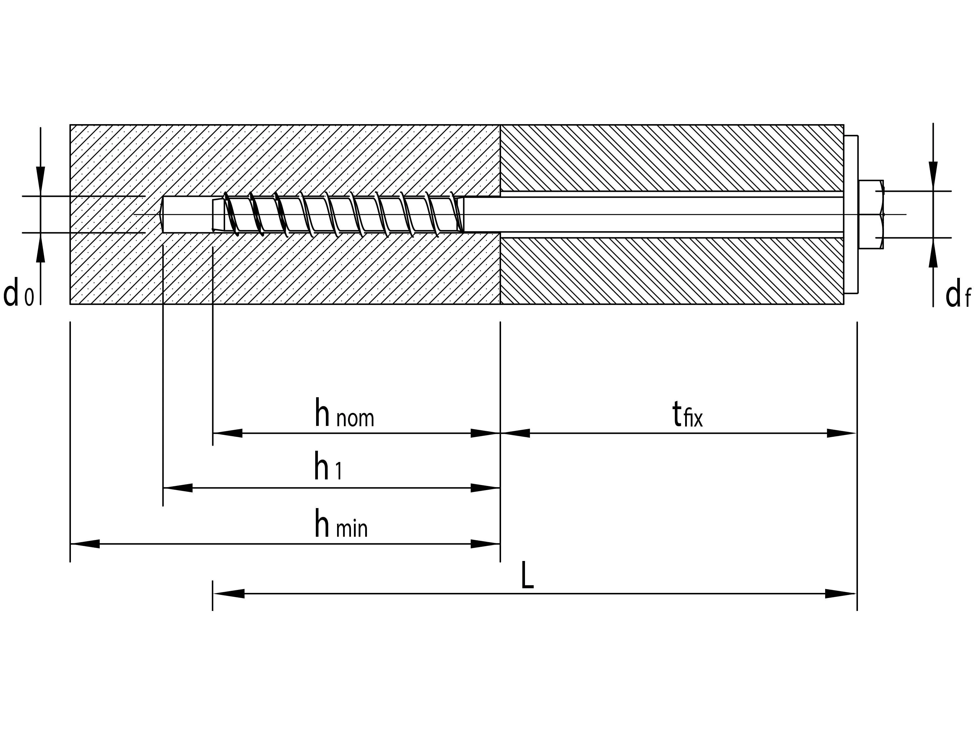 12x280mm Sechskant-Betonschraube  25 St.