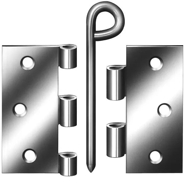 Scharnier gerollt kantig 75x75mm