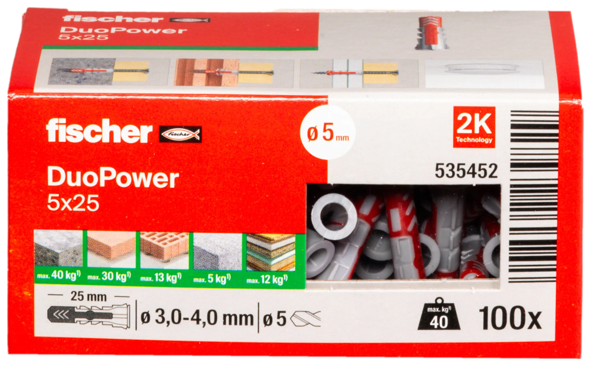 5x25 LD Fischer-D&uuml;bel DuoPower    100St.