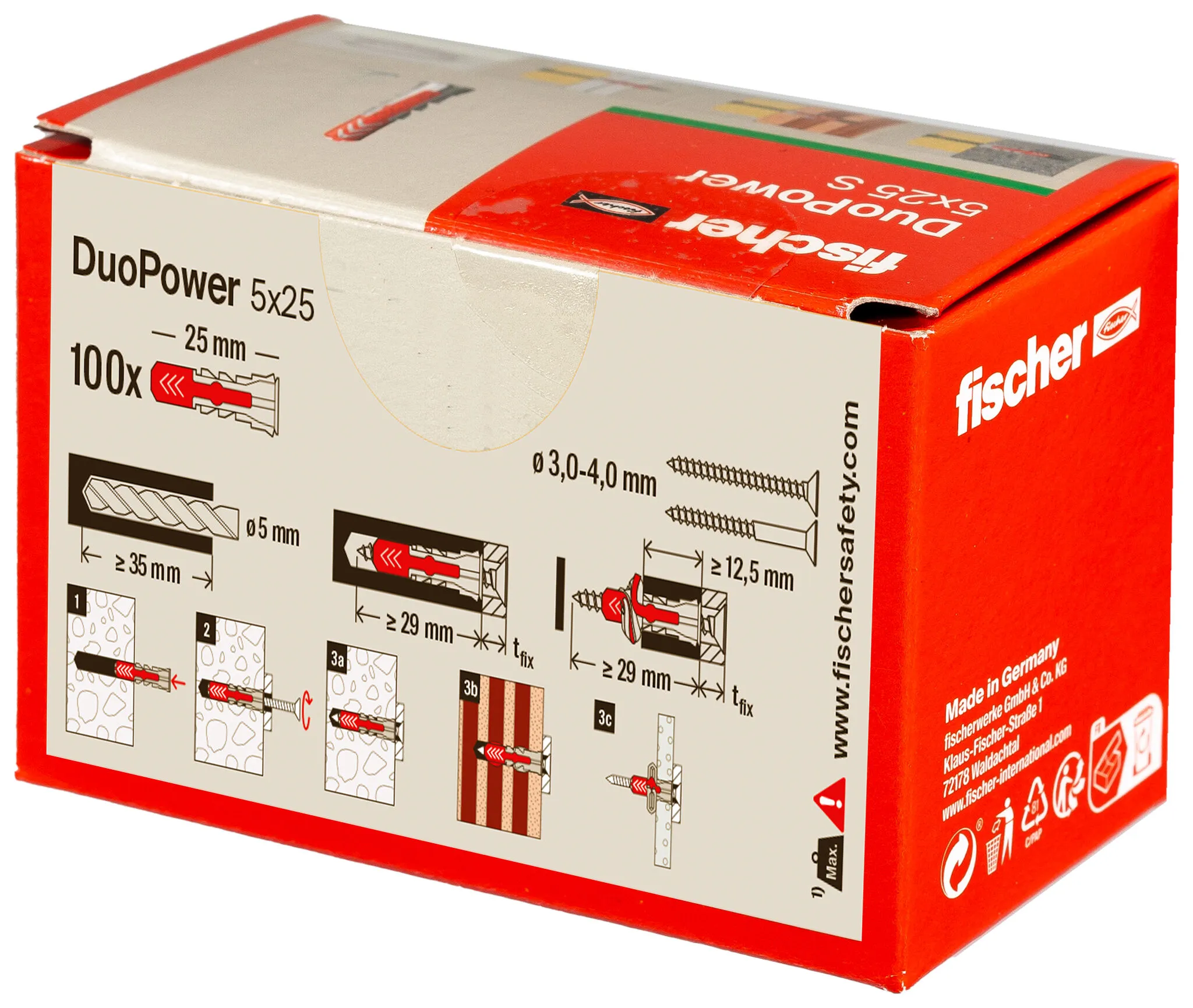 5x25 LD Fischer-D&uuml;bel DuoPower    100St.