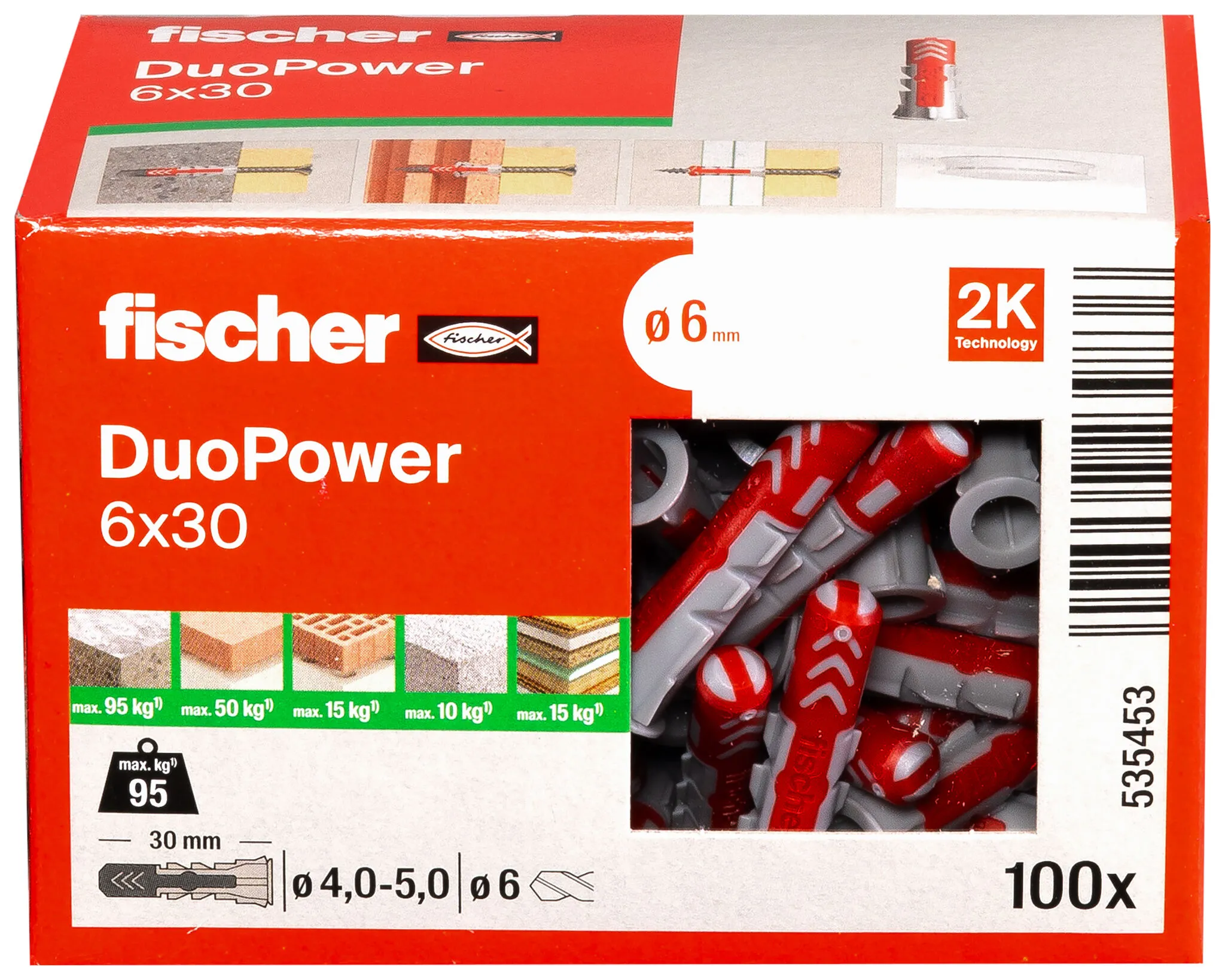 6x30 LD Fischer-D&uuml;bel DuoPower    100St.
