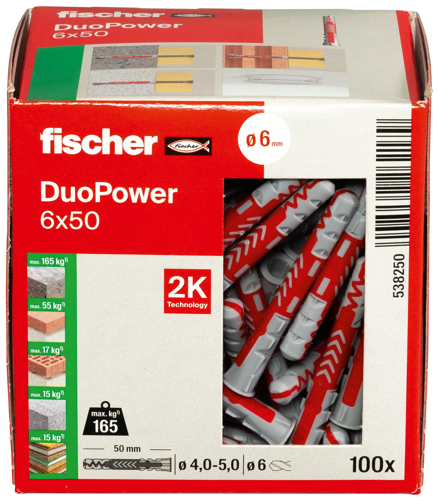 6x50 LD Fischer-D&uuml;bel DuoPower    100St.