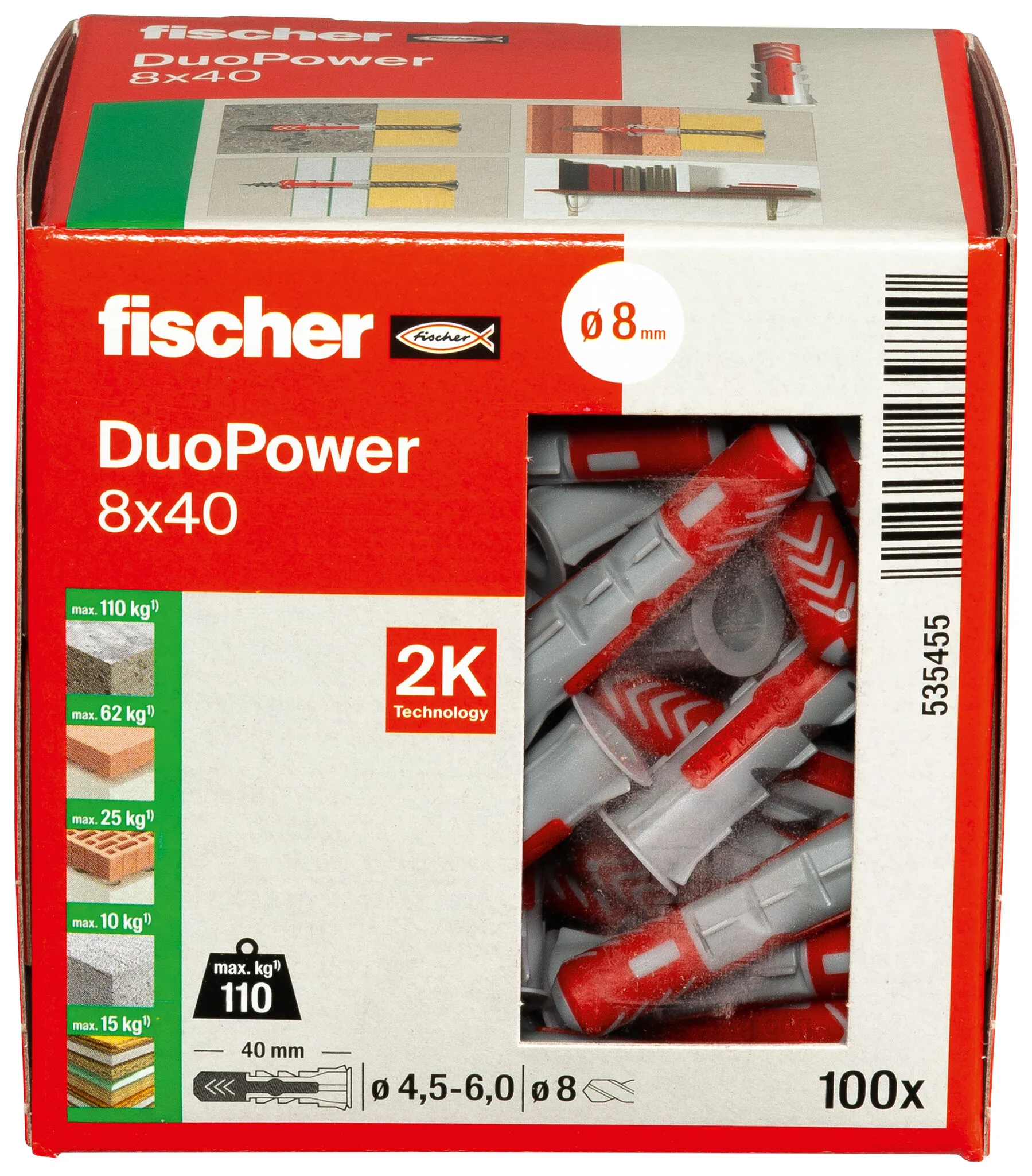 8x40 LD Fischer-D&uuml;bel DuoPower    100St.