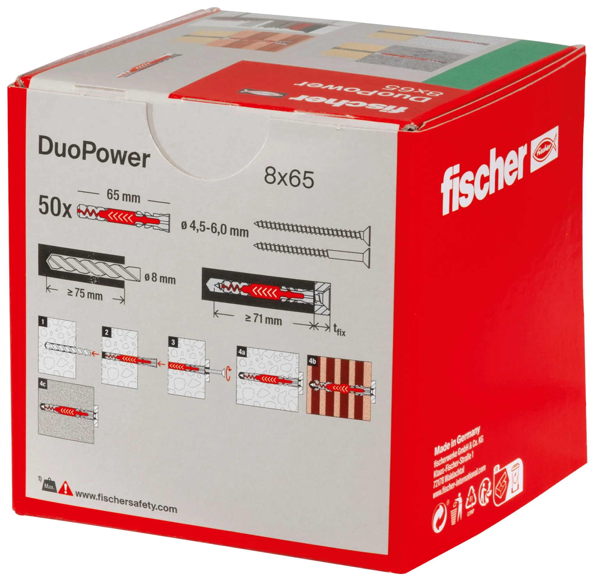 8x65 LD Fischer-D&uuml;bel DuoPower    50 St.