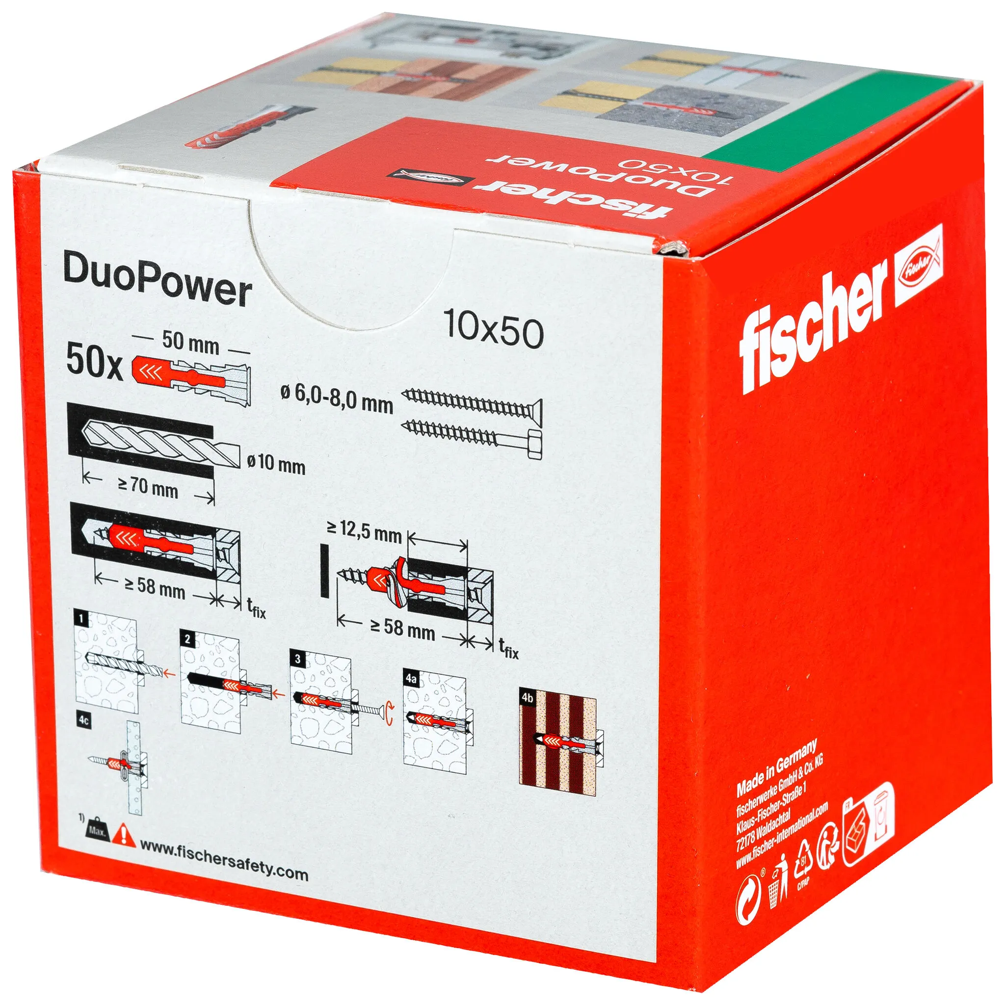 10x50 LD Fischer-D&uuml;bel DuoPower   50 St.