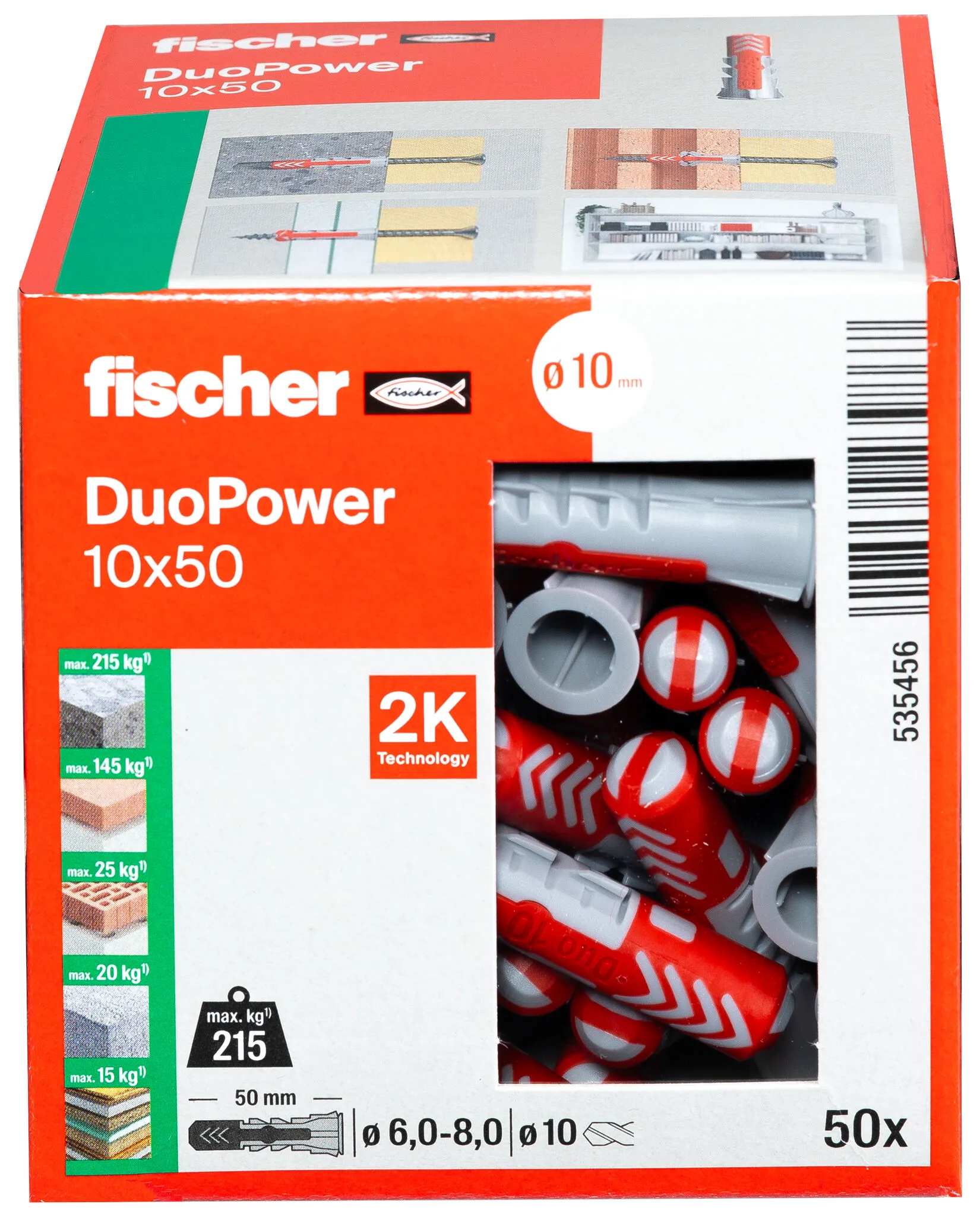 10x50 LD Fischer-D&uuml;bel DuoPower   50 St.