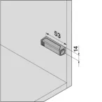 Tip-On Adapterplatte f.T&uuml;ren,Kurzversion