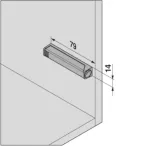 Tip-On Adapterplatte f.T&uuml;ren,Langversion