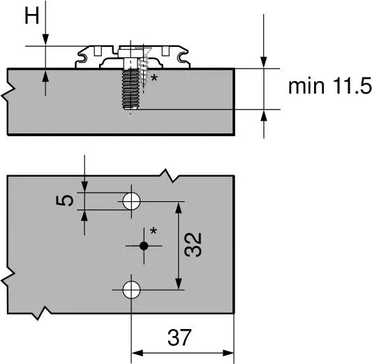 Clip-MPL, HV, vormont. Systemschraube