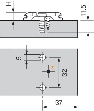 Clip-MPL, HV, vormont. Systemschraube