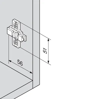 Clip-MPL, vormont. Systemschraube Massiv