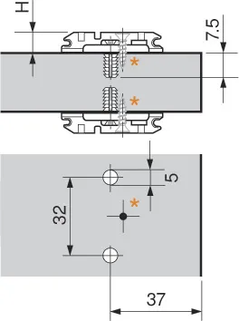 Clip-MPL, Excenter vorm. Spreizd&uuml;bel