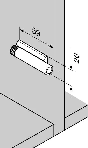 Blumotion f&uuml;r T&uuml;ren gerade Adapterplatte