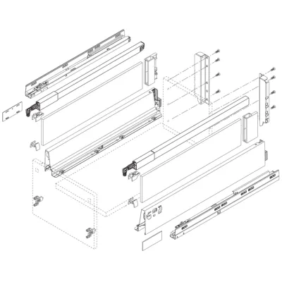 TBX Korpusschiene 450mm