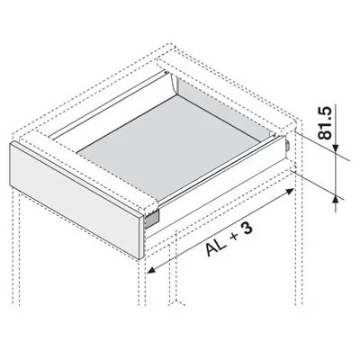TBX Korpusschiene 450mm