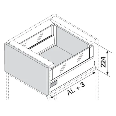 TBX Korpusschiene 450mm