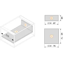 TBX Antaro M/D-Zarge 450mm, RAL 9006