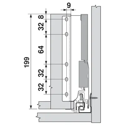 TBX Holzr&uuml;ckwandhalter H&ouml;he D