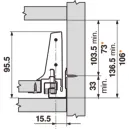 TBX Holzr&uuml;ckwandhalter H&ouml;he M