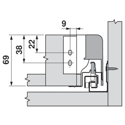TBX Holzr&uuml;ckwandhalter H&ouml;he N