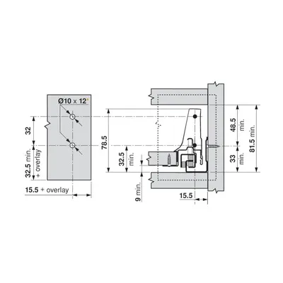 TBX Frontbefestigung zum Anschrauben