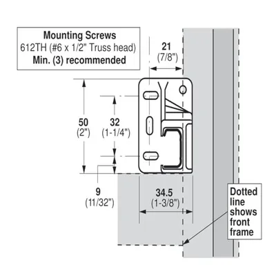 Rollschubf&uuml;hr. Teilauszug 350mm/25kg  SP