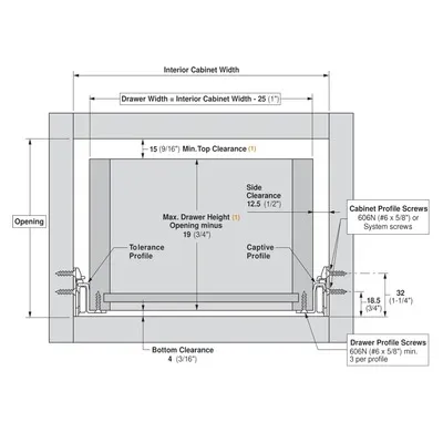 Rollschubf&uuml;hr. Teilauszug 550mm/25kg  SP