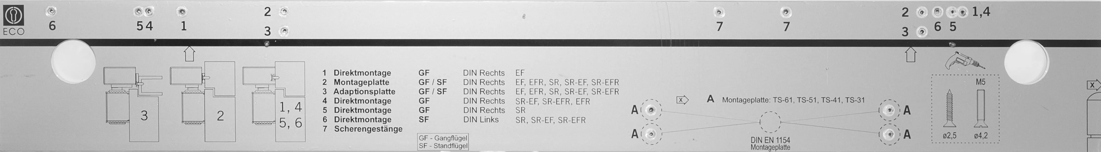 ECO Metall-Bohrschablone MSB