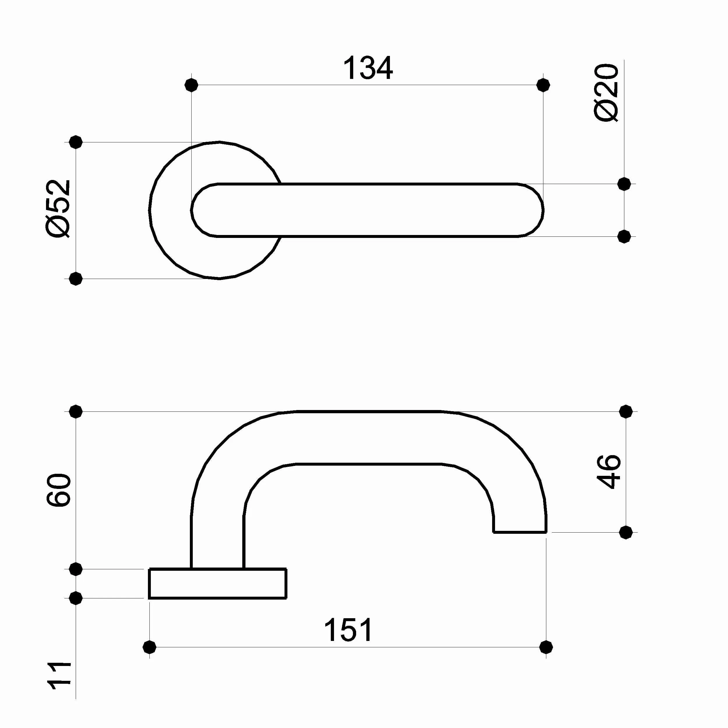 U-Form - PZ, Edelstahl matt
