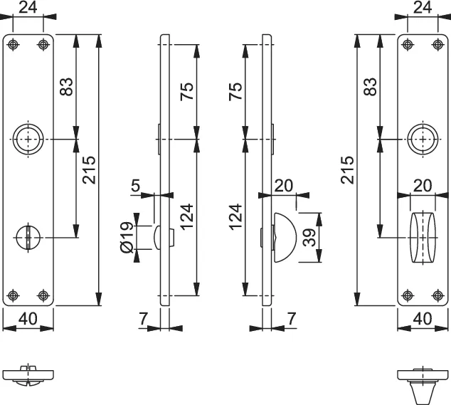 WC-Langschild 202SP/78 OL/SK